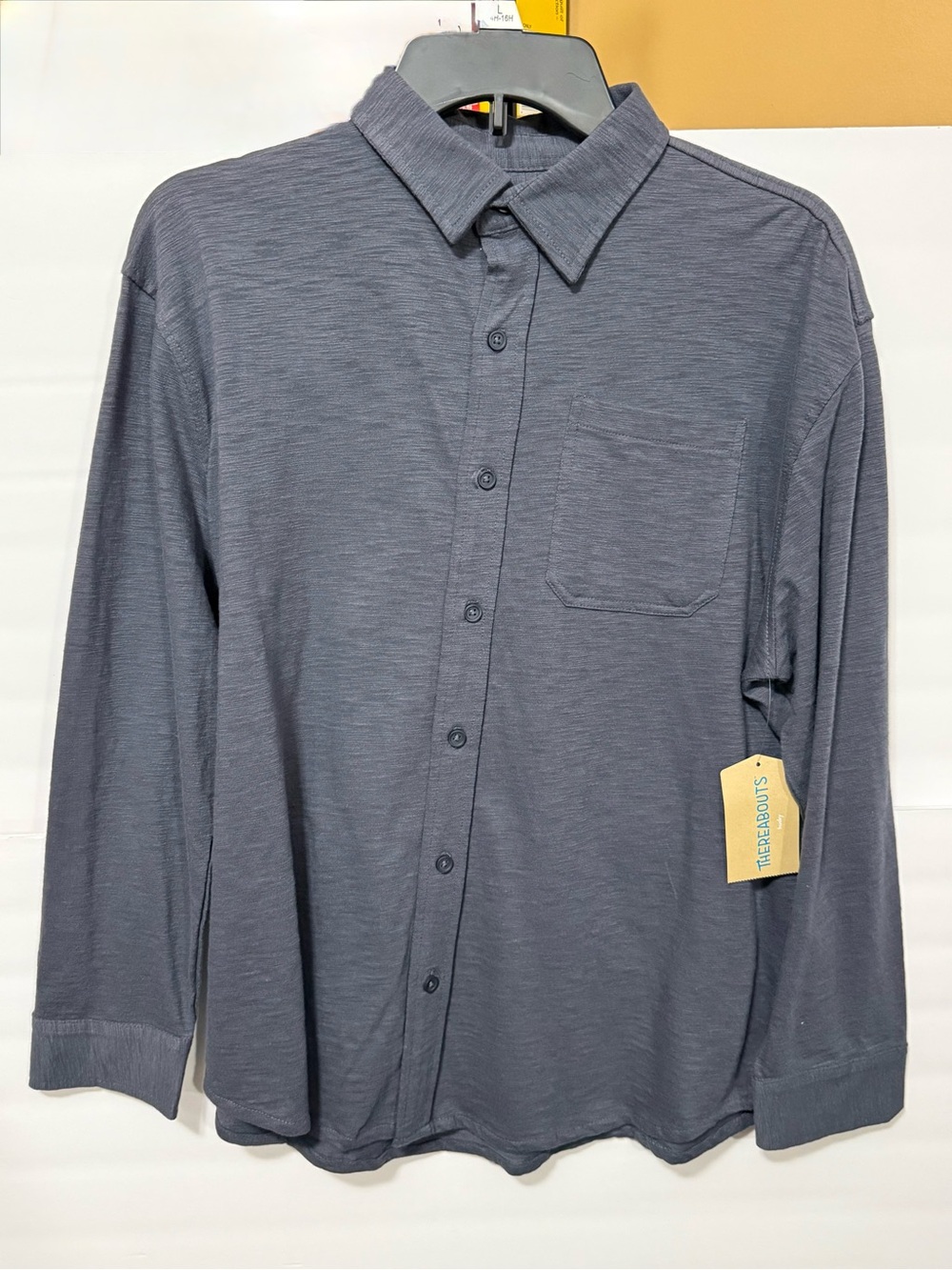 Thereabouts Boys NWT Ombre Blue Long Sleeve Button Down Shirt Size L 14H/16H